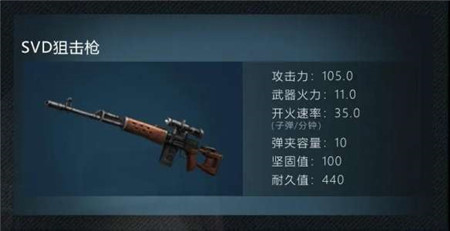 明日之后SVD狙击枪属性怎么样